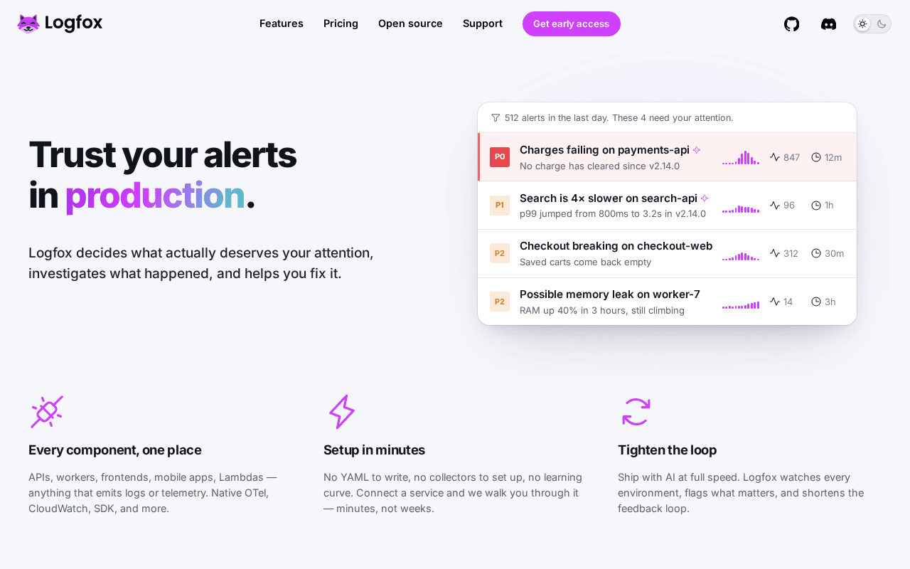 Screenshot of logfox.ai