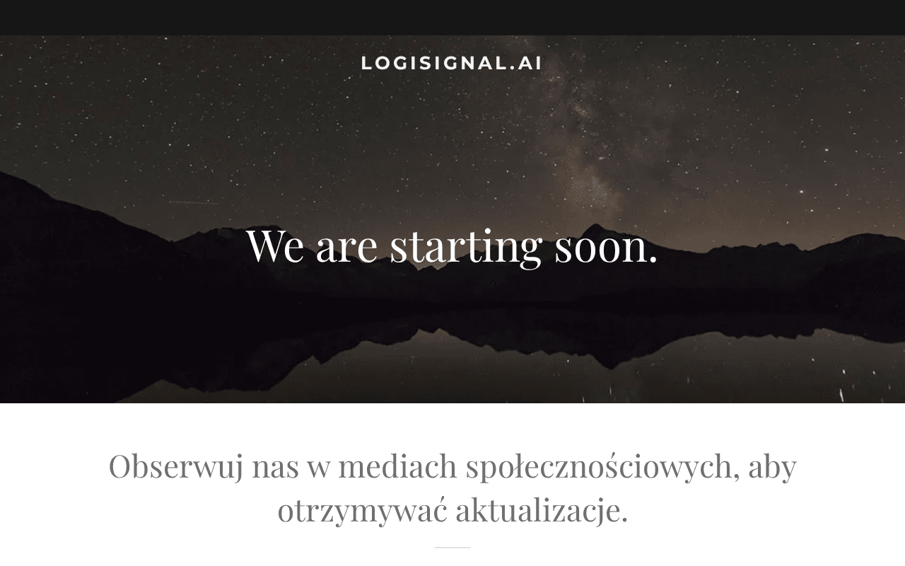 Screenshot of logisignal.ai