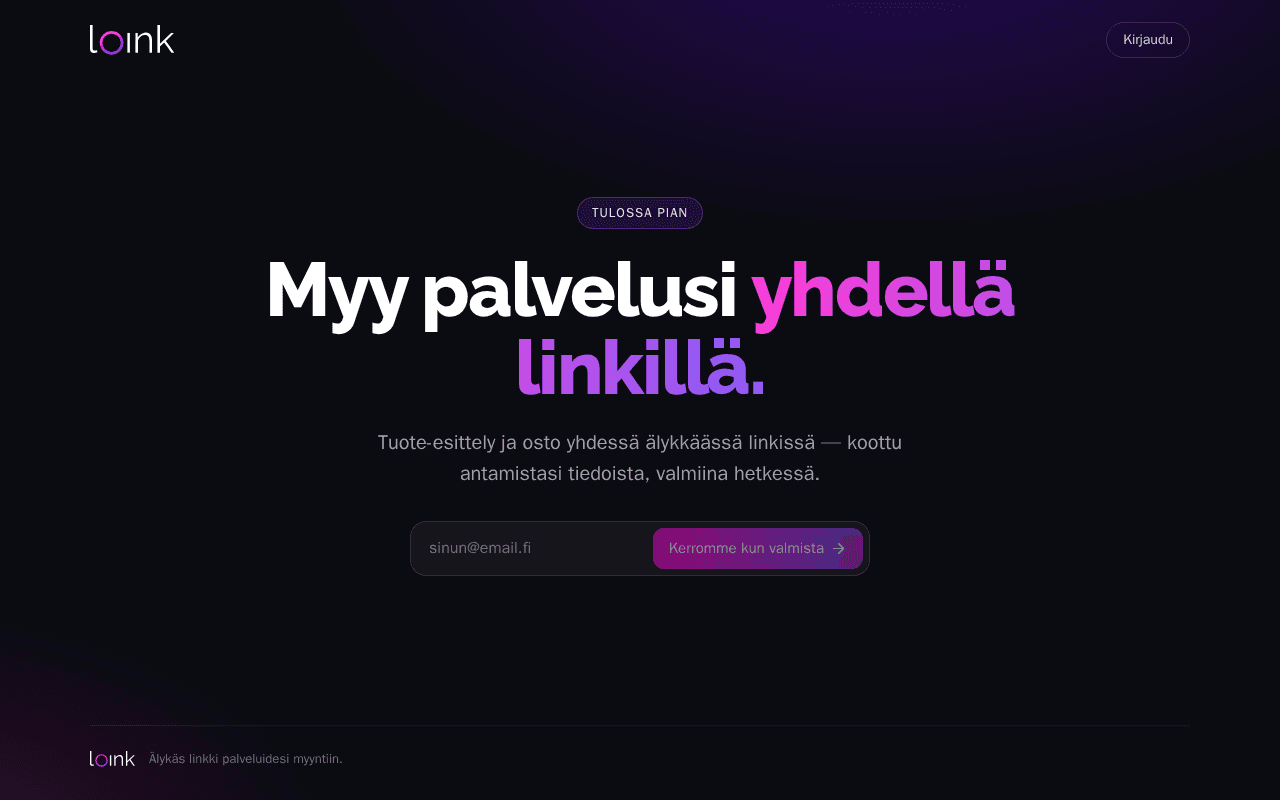 Screenshot of loink.ai