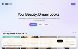 Screenshot of looboo.ai