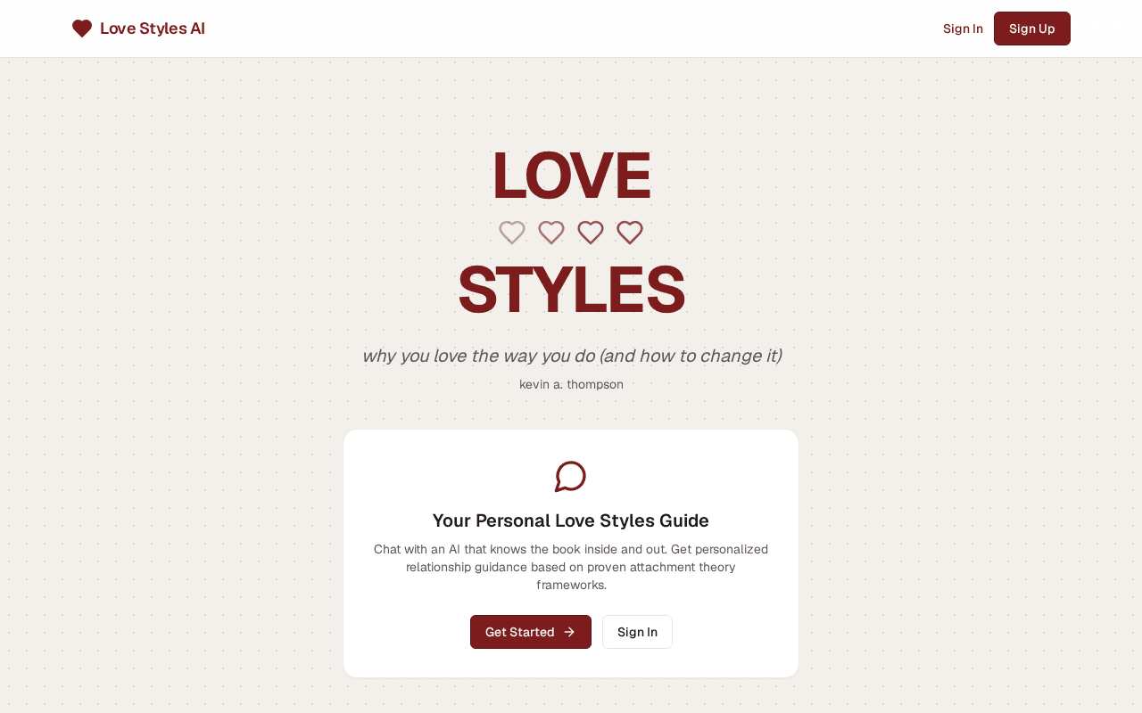Screenshot of lovestyles.ai