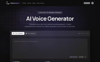 Screenshot of lovevoice.ai