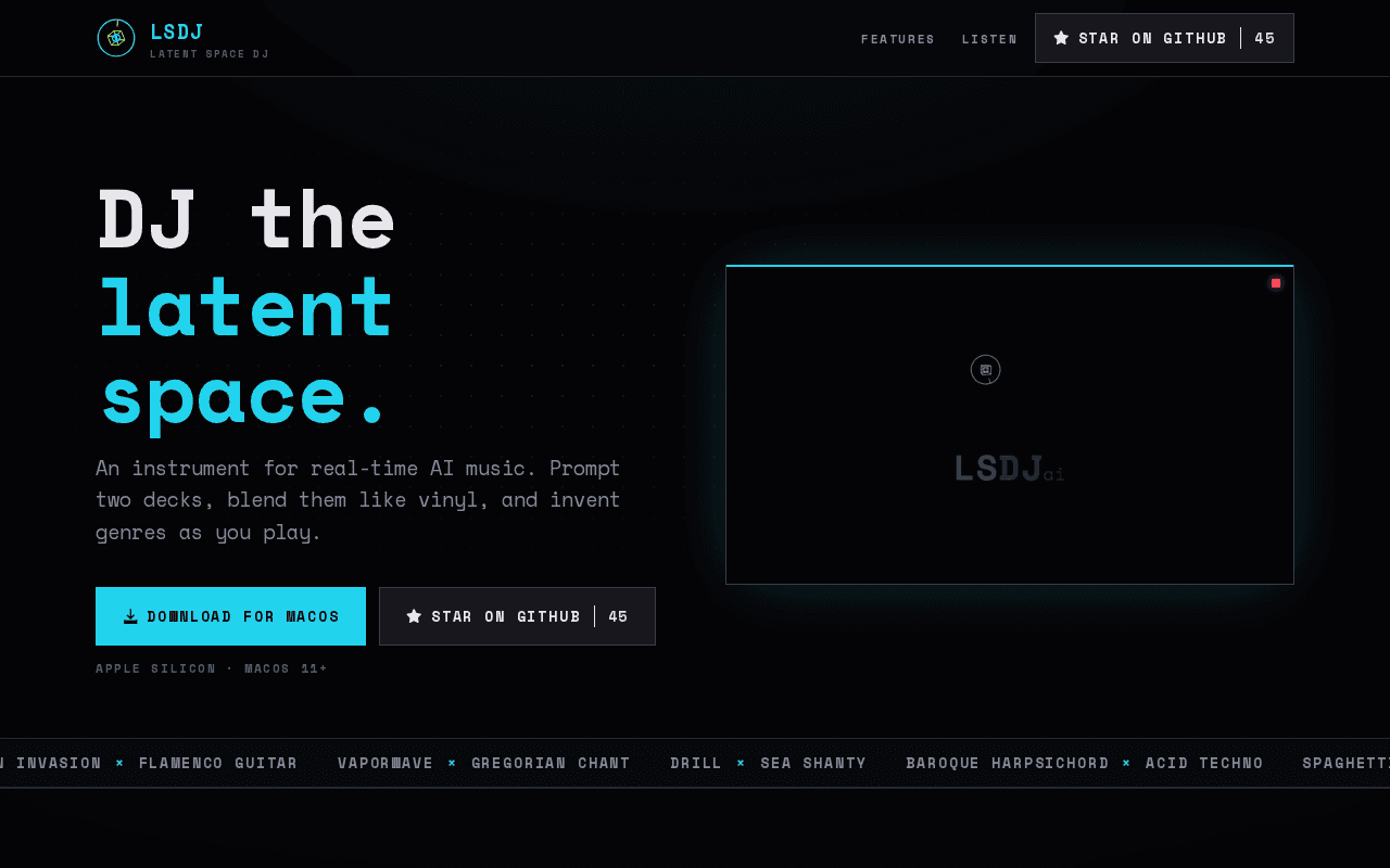 Screenshot of lsdj.ai