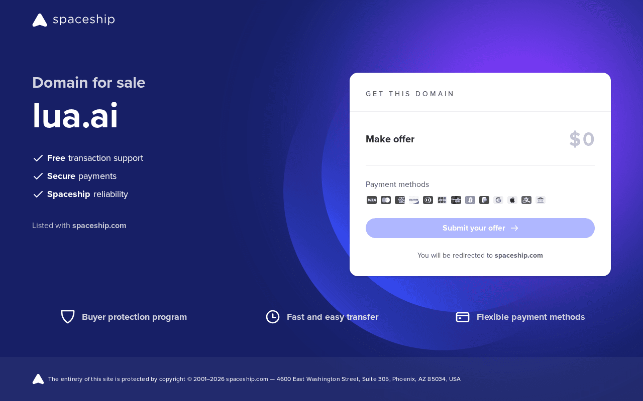 Screenshot of lua.ai