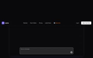 Screenshot of lumabot.ai