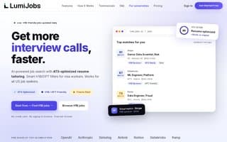 Screenshot of lumijobs.ai