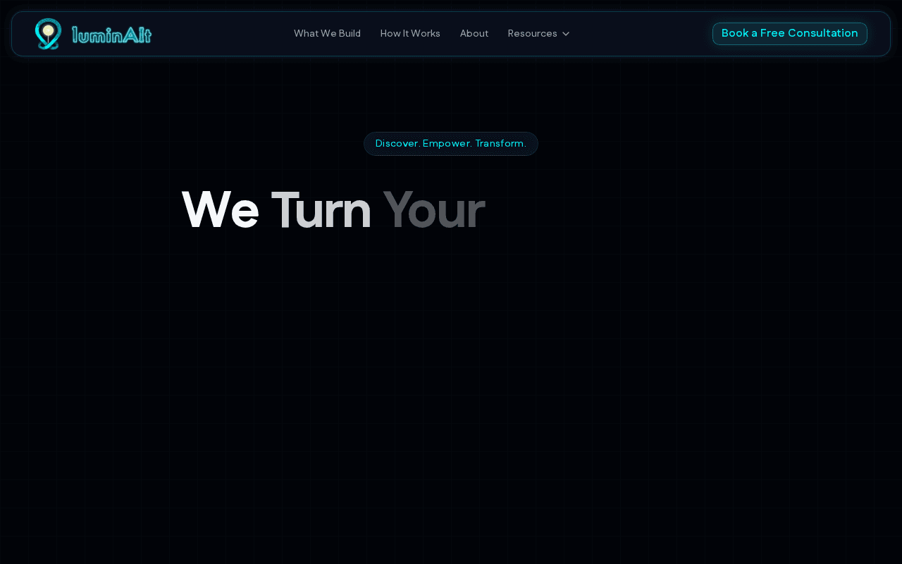 Screenshot of luminait.ai