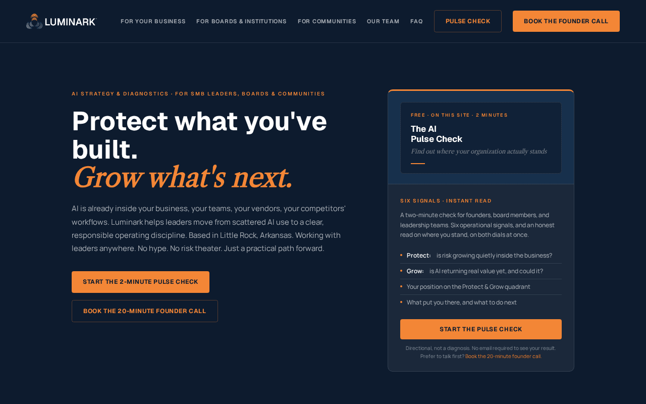 Screenshot of luminark.ai