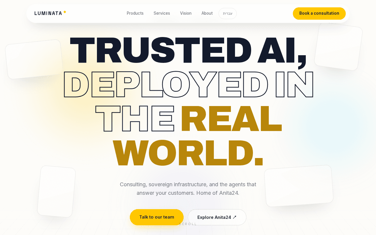 Screenshot of luminata.ai