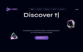 Screenshot of lysten.ai