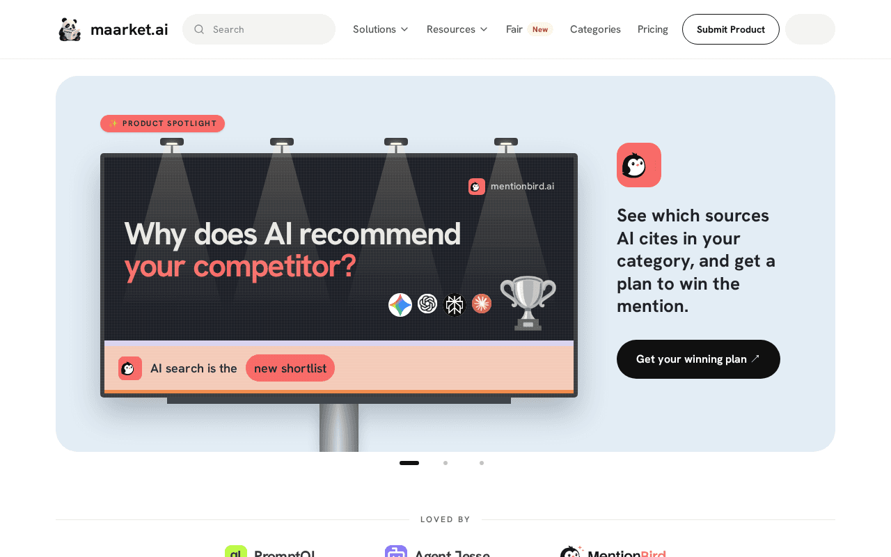 Screenshot of maarket.ai