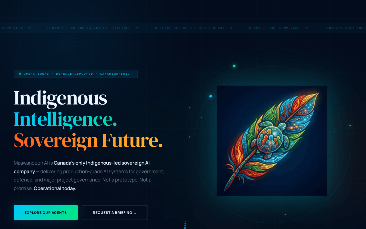 Screenshot of maawandoon.ai