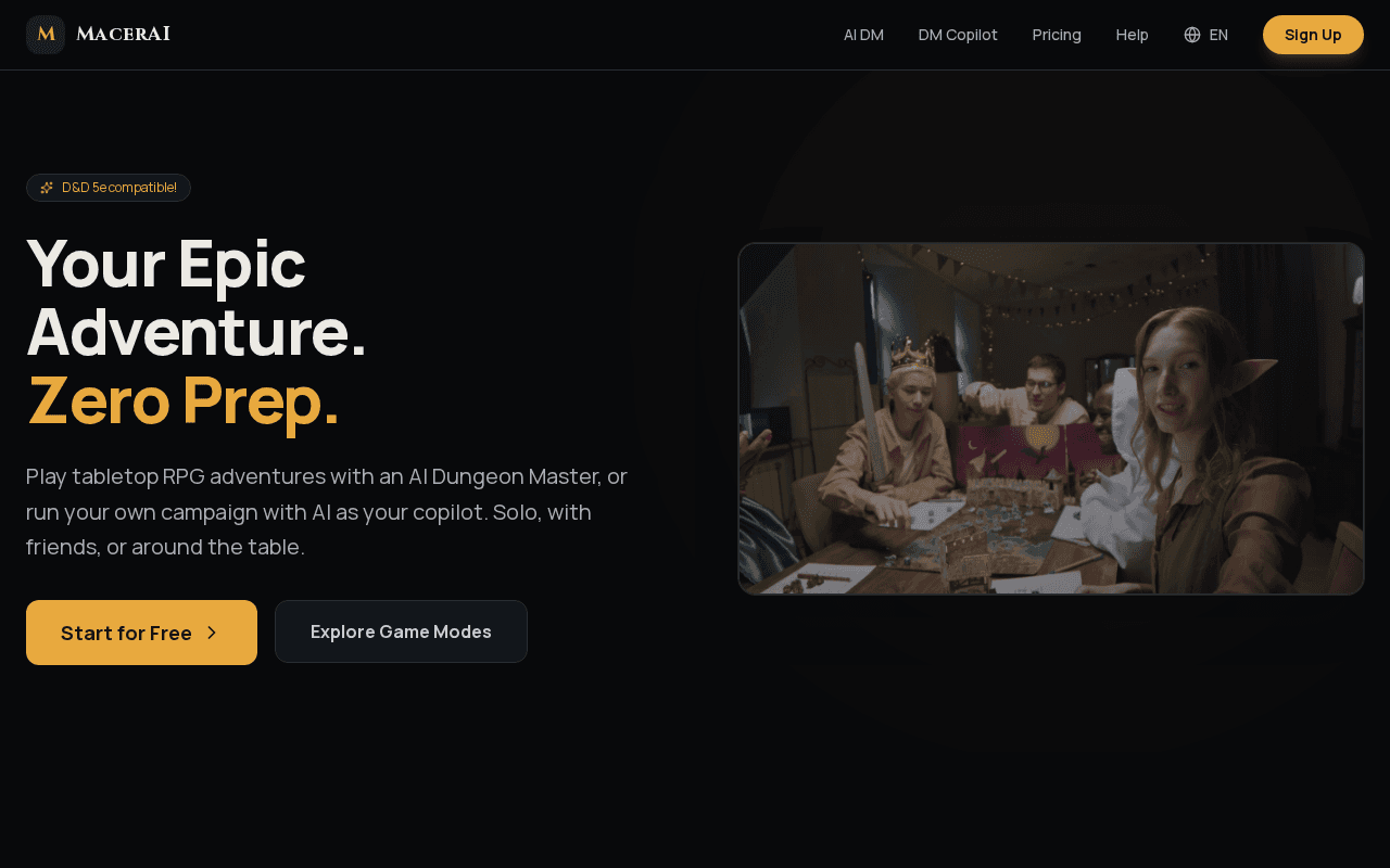 Screenshot of macer.ai
