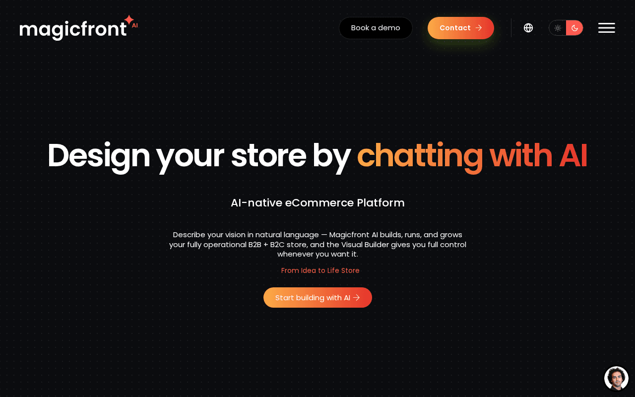Screenshot of magicfront.ai