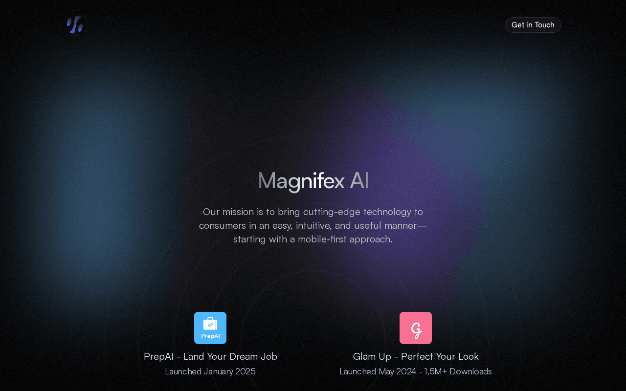 Screenshot of magnifex.ai