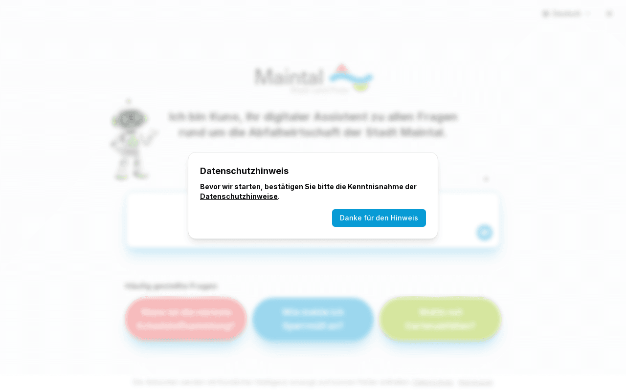 Screenshot of maintal.ai