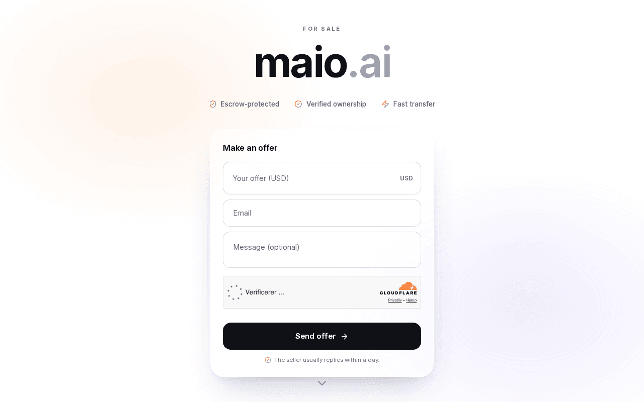 Screenshot of maio.ai