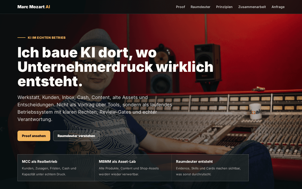 Screenshot of marcmozart.ai
