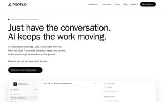 Screenshot of markhub.ai