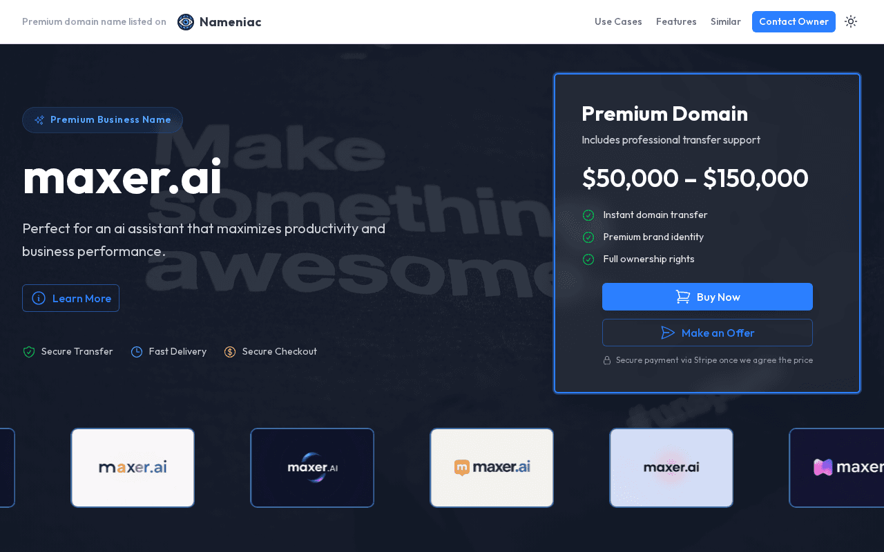 Screenshot of maxer.ai