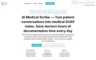 Screenshot of mdvoice.ai