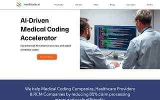 Screenshot of medikode.ai