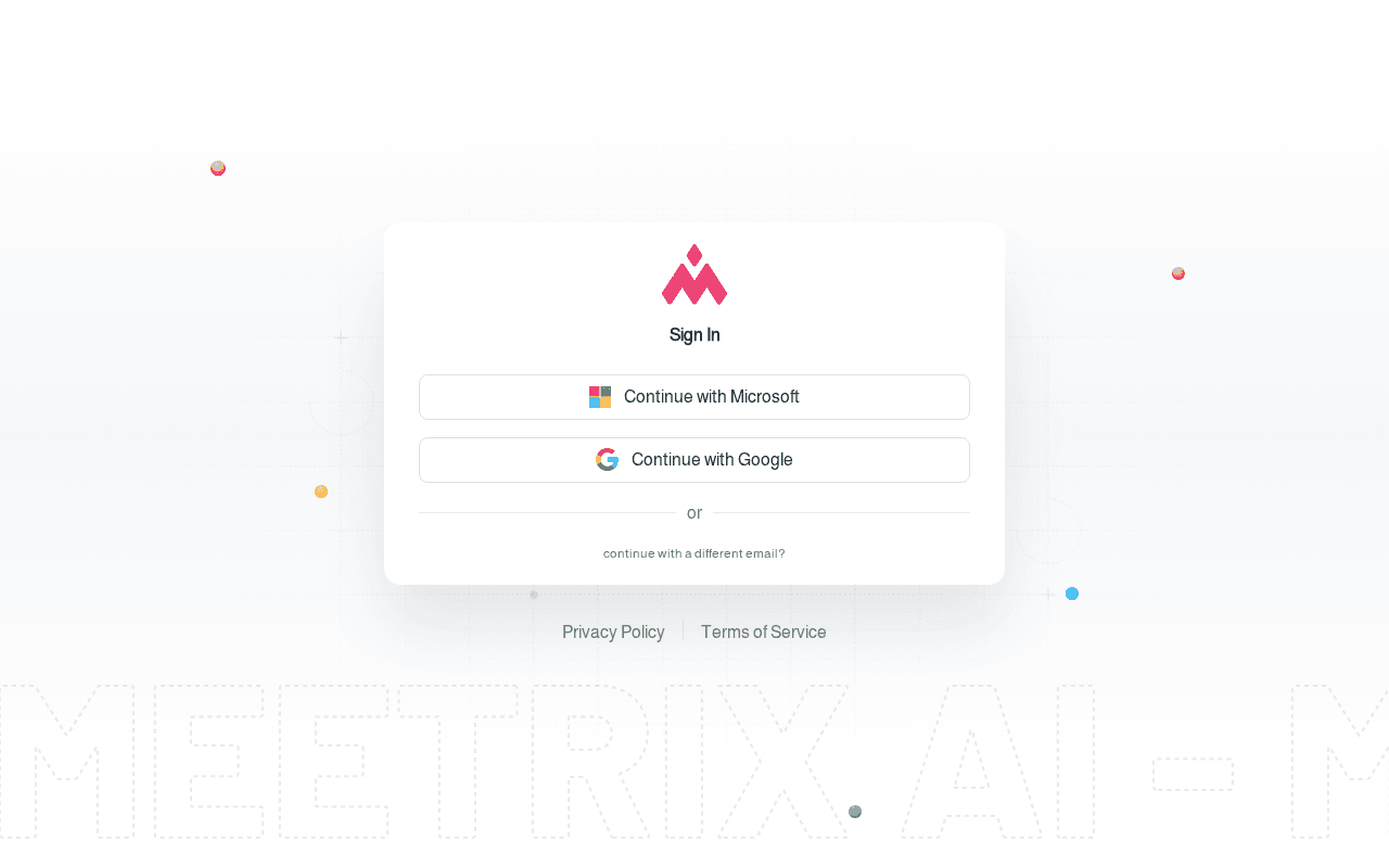Screenshot of meetrix.ai