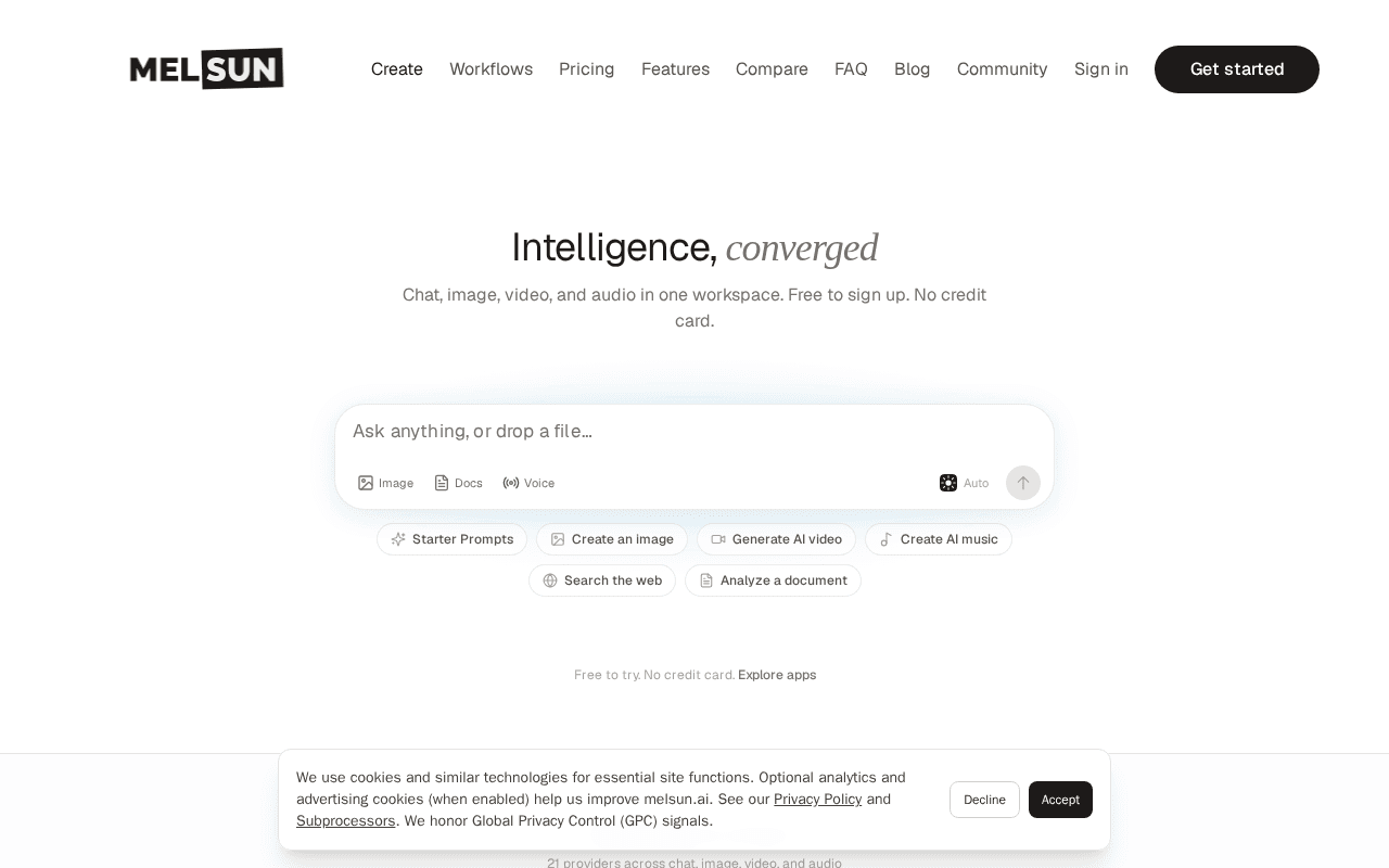 Screenshot of melsun.ai