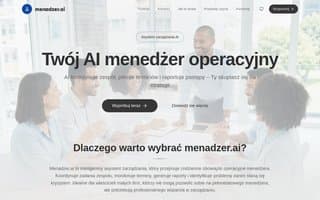 Screenshot of menadzer.ai