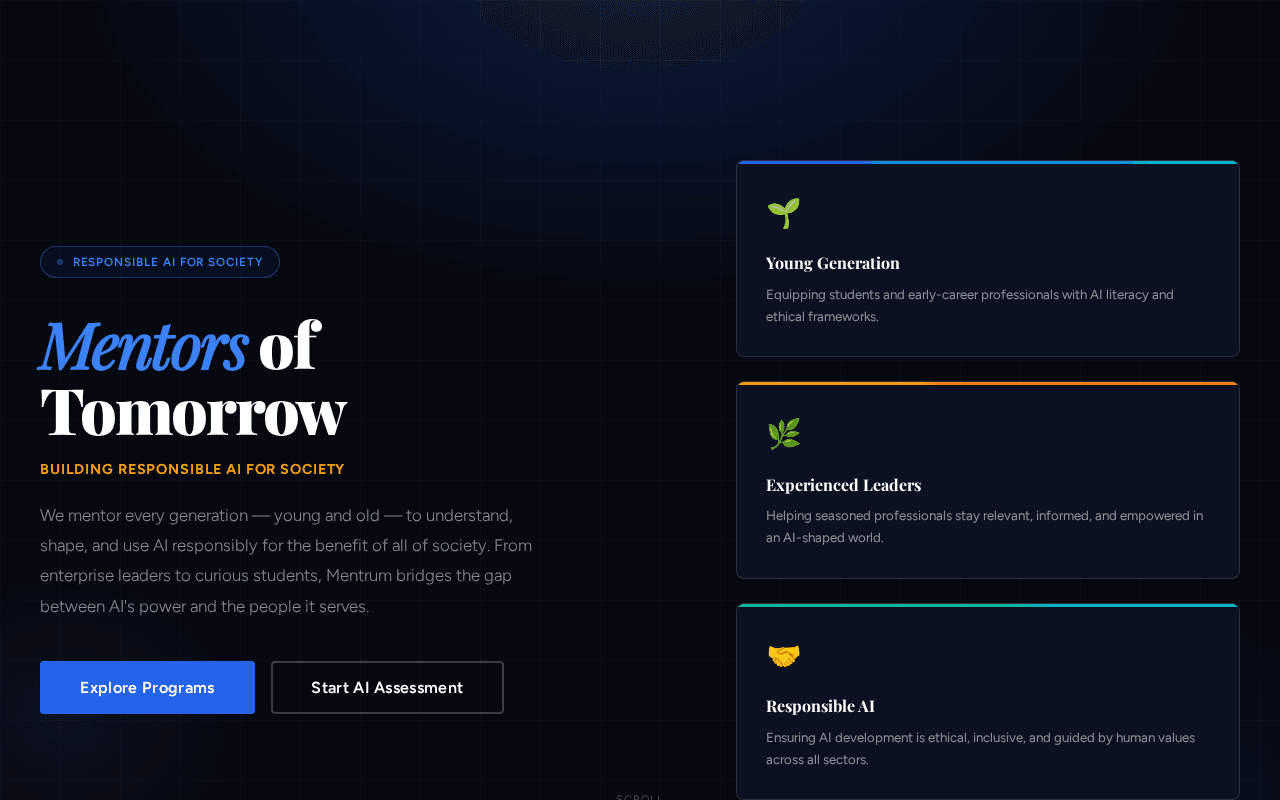 Screenshot of mentrum.ai