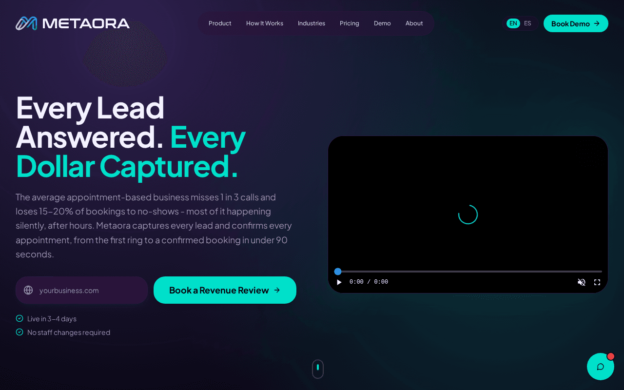Screenshot of metaora.ai