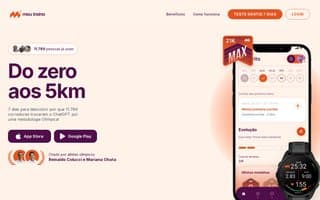 Screenshot of meutreino.ai