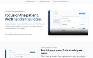 Screenshot of mhscribe.ai