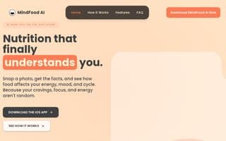 Screenshot of mindfood.ai