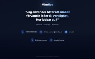 Screenshot of mindius.ai