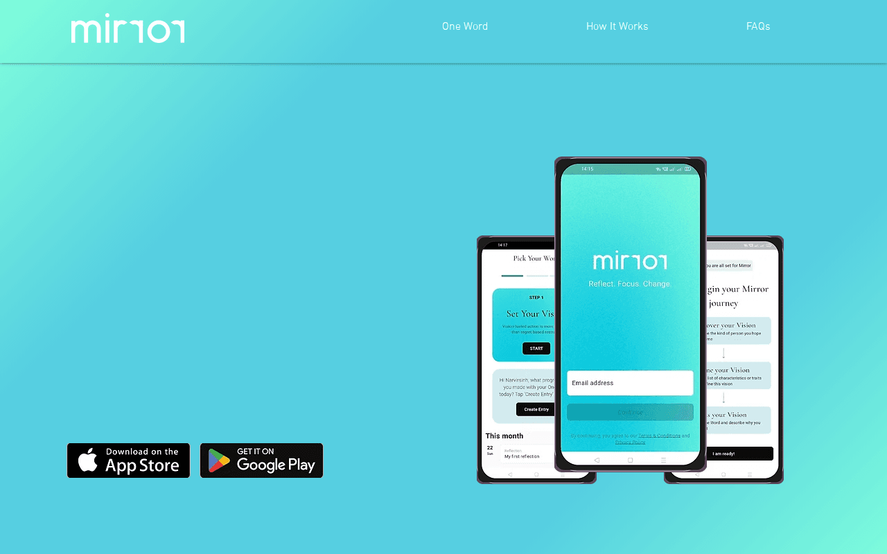 Screenshot of mirrorapp.ai