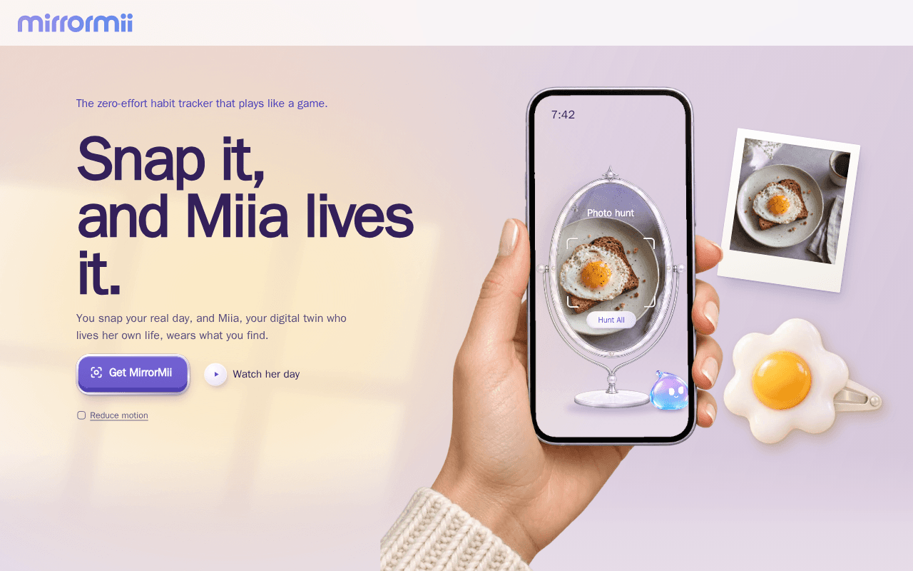Screenshot of mirrormii.ai