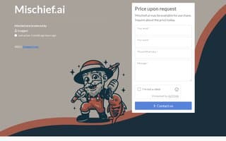 Screenshot of mischief.ai