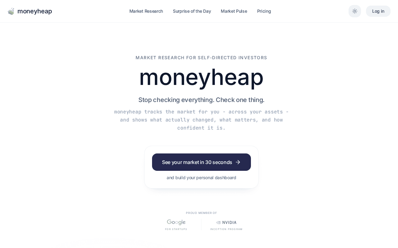 Screenshot of moneyheap.ai