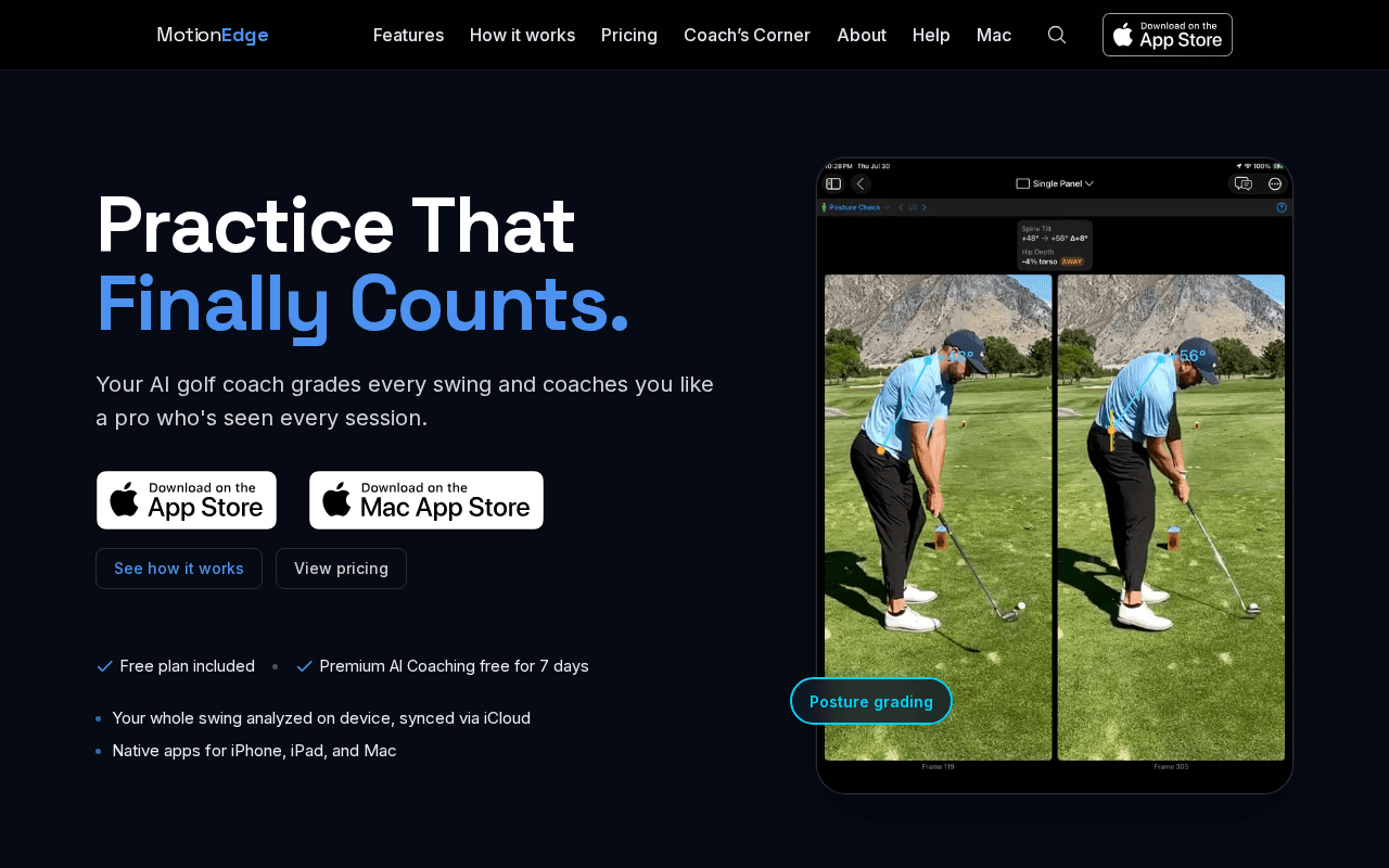 Screenshot of motionedge.ai