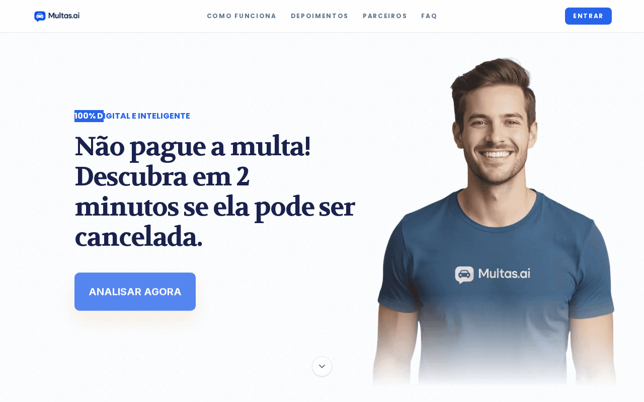 Screenshot of multas.ai