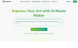 Screenshot of musicart.ai