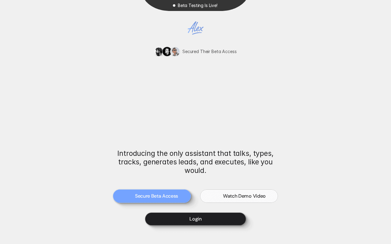 Screenshot of myalex.ai