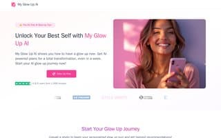 Screenshot of myglowup.ai