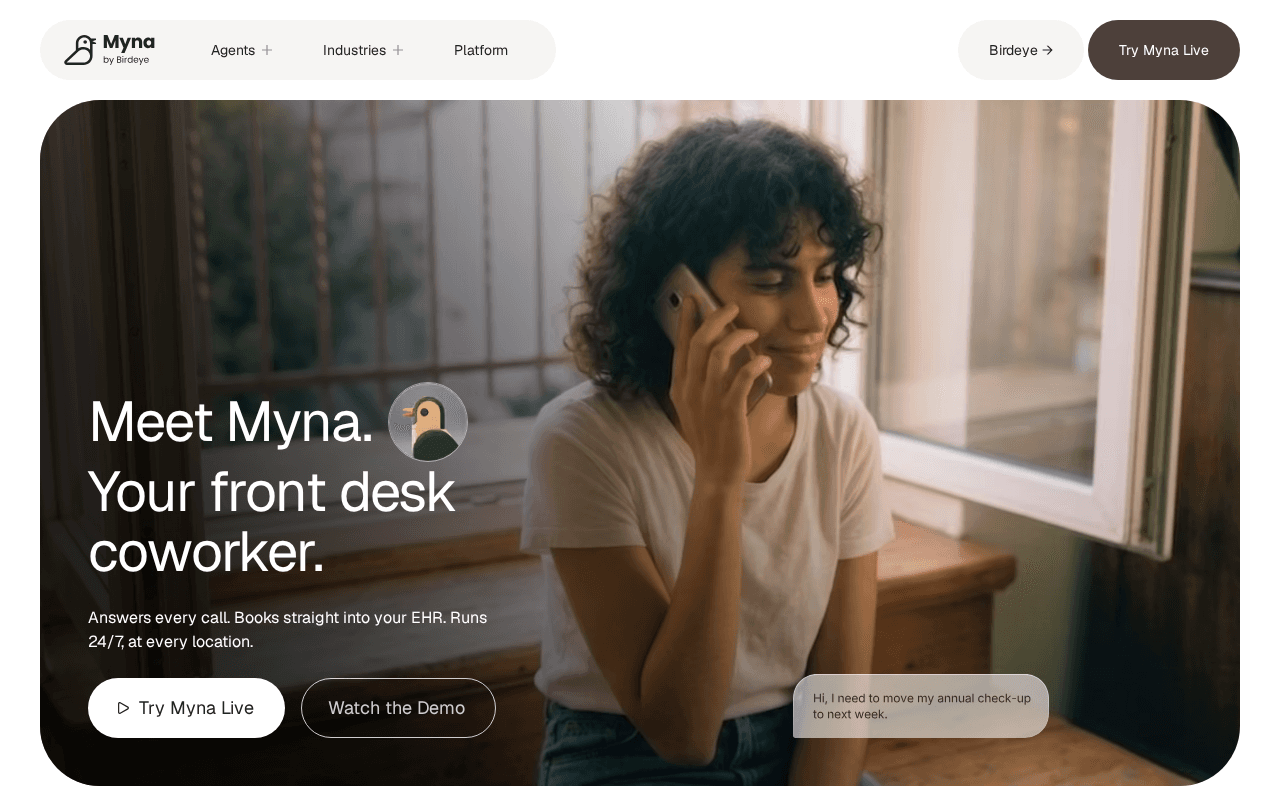 Screenshot of myna.ai