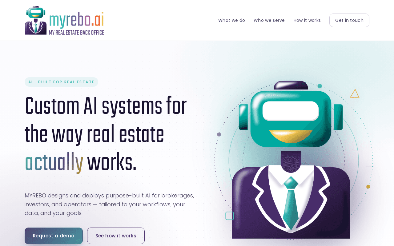 Screenshot of myrebo.ai