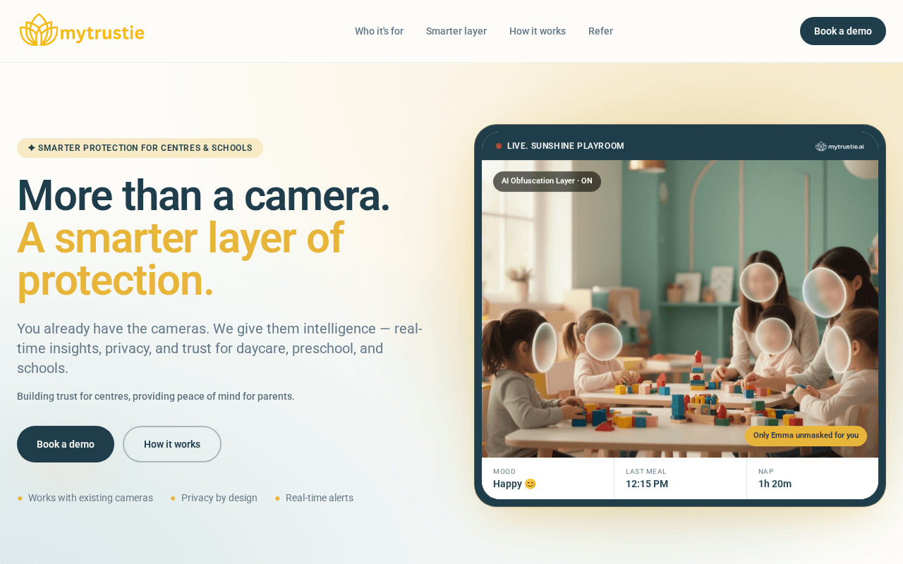 Screenshot of mytrustie.ai
