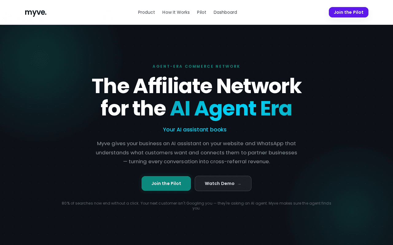 Screenshot of myve.ai