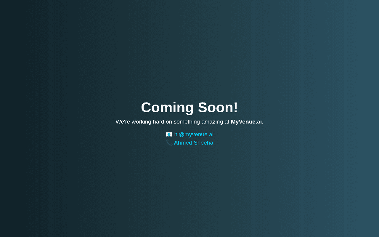 Screenshot of myvenue.ai