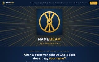 Screenshot of namebeam.ai